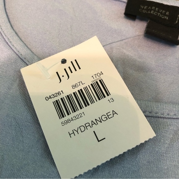 NWT J Jill Wearever Collection Rayon Spandex Stretchy Tank Size Large Hydrangea - Picture 5 of 8